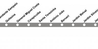 Карта на CPTM São Паоло - Линија 10 - Дијамант