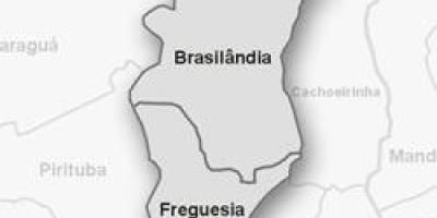Карта на Freguesia не - под-префектурата