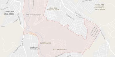 Карта на Guaianases São Паоло