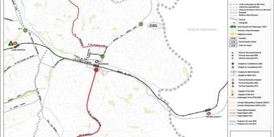 Карта на Guaianases São Паоло - Јавни превезува