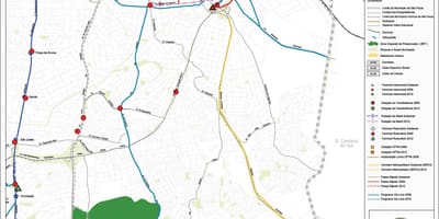 Карта на Ipiranga São Паоло - Јавни превезува