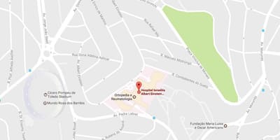 Карта на Israelita Алберт Ајнштајн болница