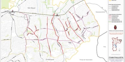 Карта на Itaim Paulista - Вила Curuçá São Паоло - Патишта