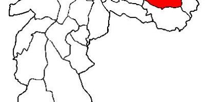 Карта на Itaquera под-префектурата São Паоло