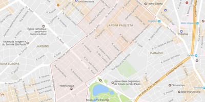 Карта на Jardim Paulista São Паоло