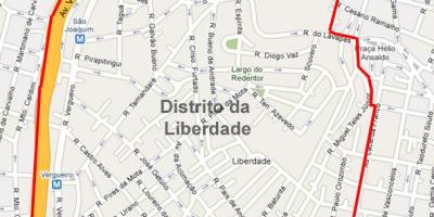 Карта на Liberdade São Паоло