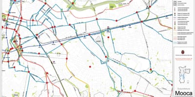 Карта на Mooca São Паоло - Јавни превезува