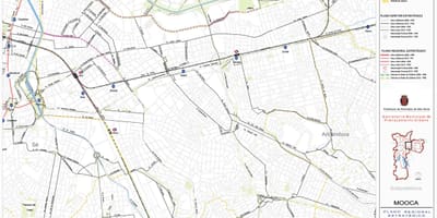 Карта на Mooca São Паоло - Патишта