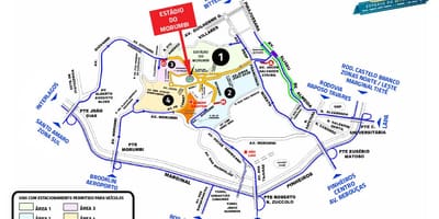 Карта на Morumbi стадионот