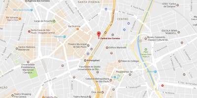 Карта на Palácio dos Correios São Паоло