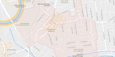 Карта на Penha São Паоло