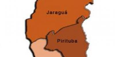 Карта на Pirituba-Jaraguá под-префектурата