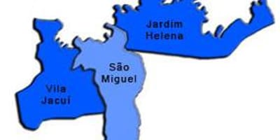 Карта на São Мигел Paulista под-префектурата