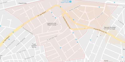 Карта на São Мигел Paulista São Паоло