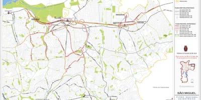 Карта на São Мигел Paulista São Паоло - Патишта