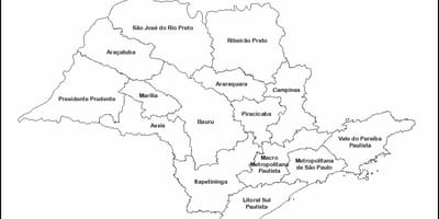 Карта на São Паоло богородица - региони имиња