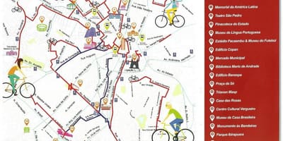 Карта на São Паоло патот велосипед