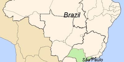 Карта на São Паоло во Бразил