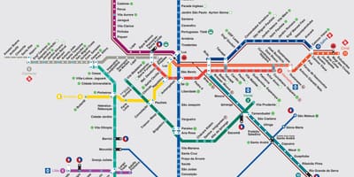 Карта на São Паоло превезува