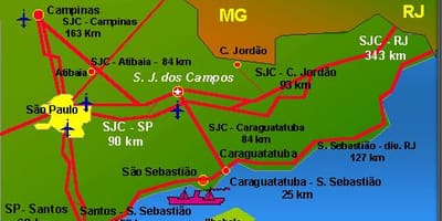 Карта на São Хозе dos Campos аеродром