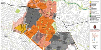 Карта на Sé São Паоло - Окупацијата на почвата