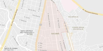 Карта на Sacomã São Паоло