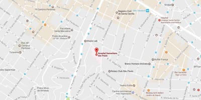 Карта на Samaritano São Паоло болница