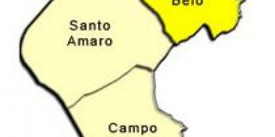 Карта на Santo Amaro под-префектурата