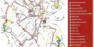 Карта на São Паоло патот велосипед