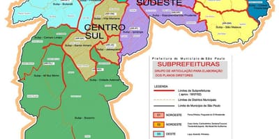 Карта на zonas São Паоло