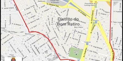 Карта на Бум Retiro São Паоло