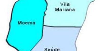 Мапа на Вила Мариана под-префектурата