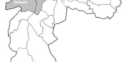 Карта на зона Запад São Паоло