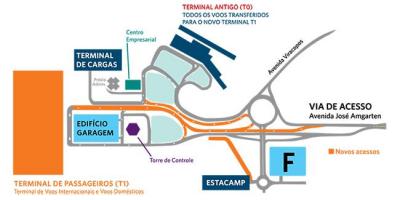 Карта на меѓународниот аеродром Viracopos паркинг