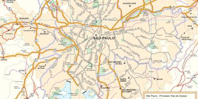 Карта на пристапни патишта São Паоло