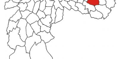 Мапа на Сантијаго не Carmo област