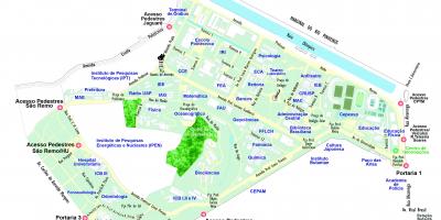 Карта на универзитетот на São Паоло - USP
